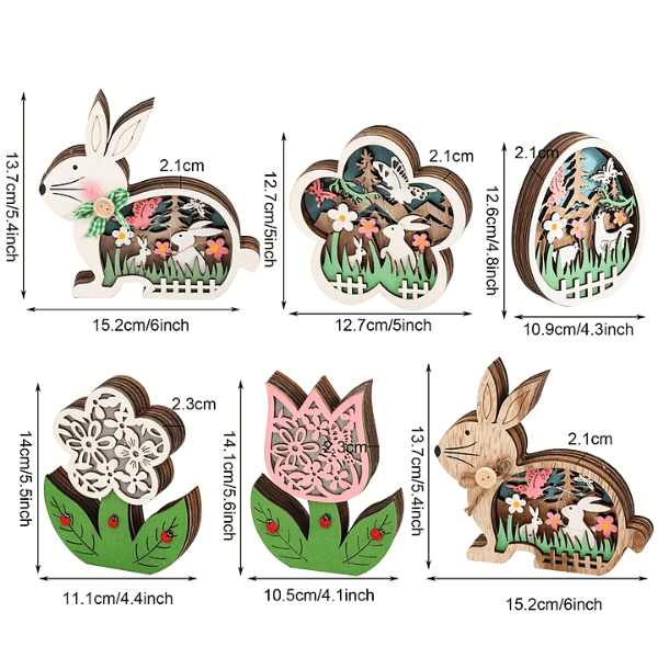 Lisslune | FestiveDecor - Easter LED Wooden Decoration Collection