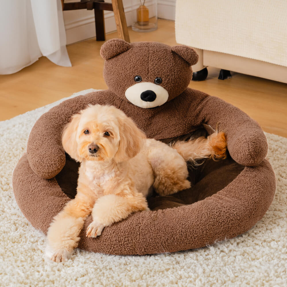 Lisslune | Cute detachable cuddly bear cat bed