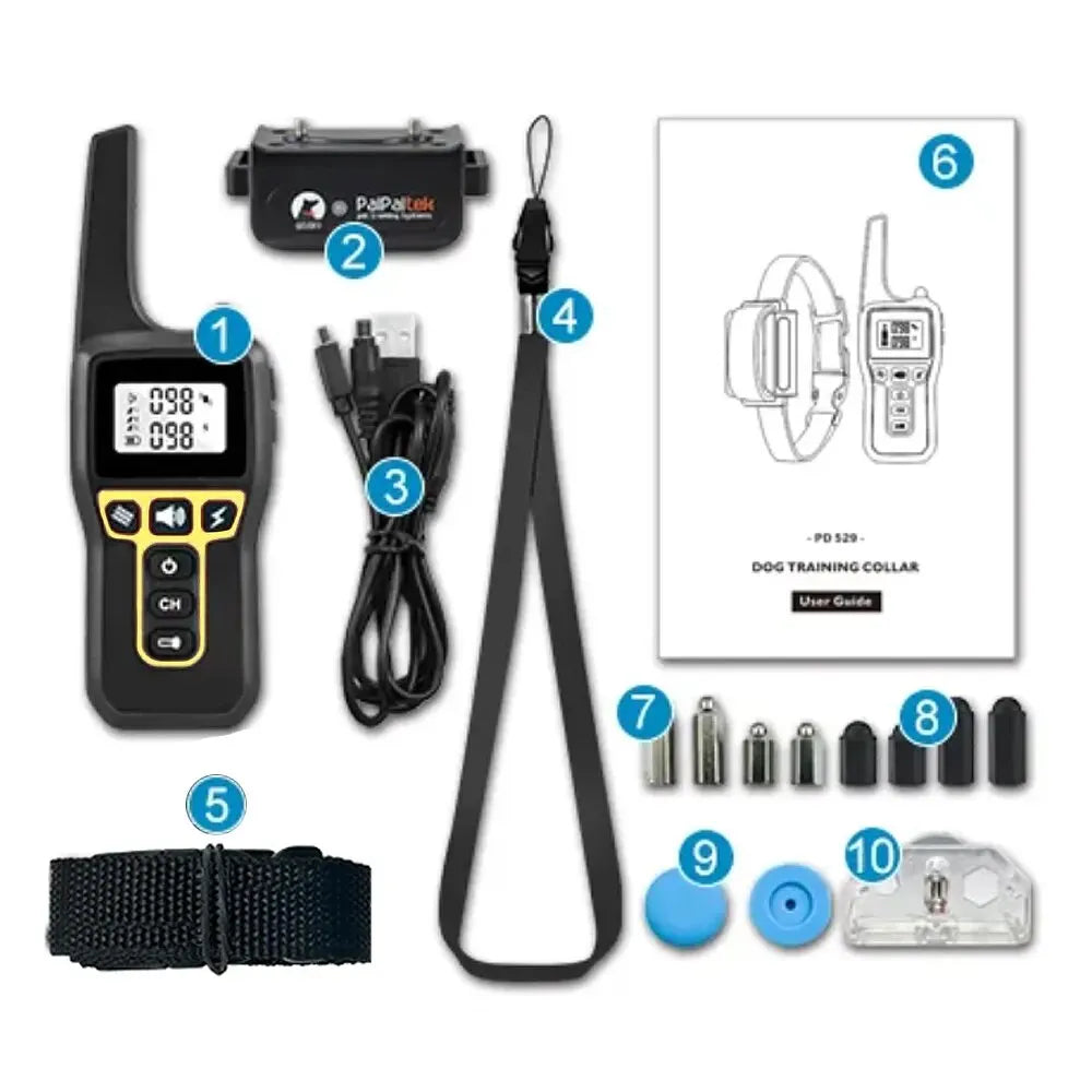 Lisslune | 1000m Waterproof Dog Training Collar | Rechargeable, Remote Control & Adjustable for Small, Medium, and Large Dogs