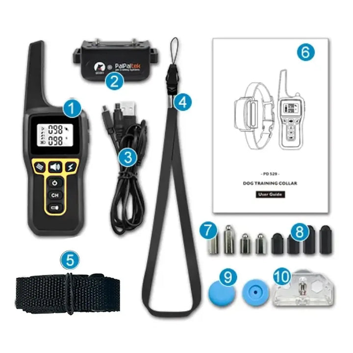 Lisslune | 1000m Waterproof Dog Training Collar | Rechargeable, Remote Control & Adjustable for Small, Medium, and Large Dogs