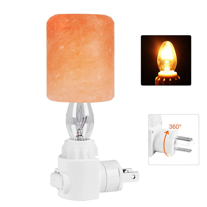 Lisslune | Natural crystal Himalayan salt lamp | Plug bedside lamp