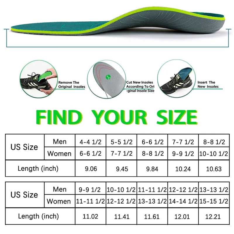 Lisslune | Running Plantar Fasciitis Arch Support Orthotic Insoles