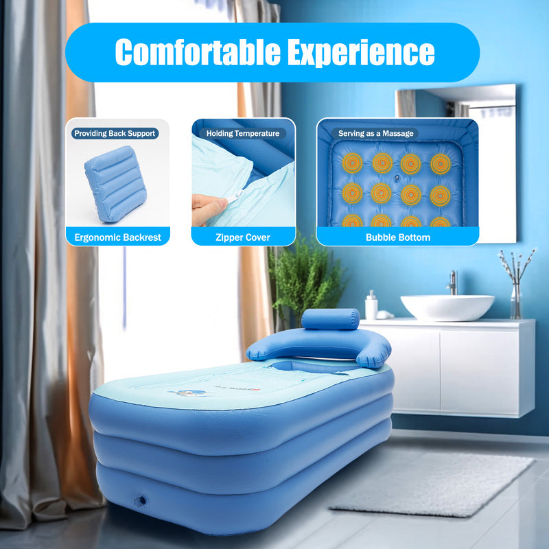 Lisslune | Collapsible Inflatable Foldable Portable Bath Tub for Adults