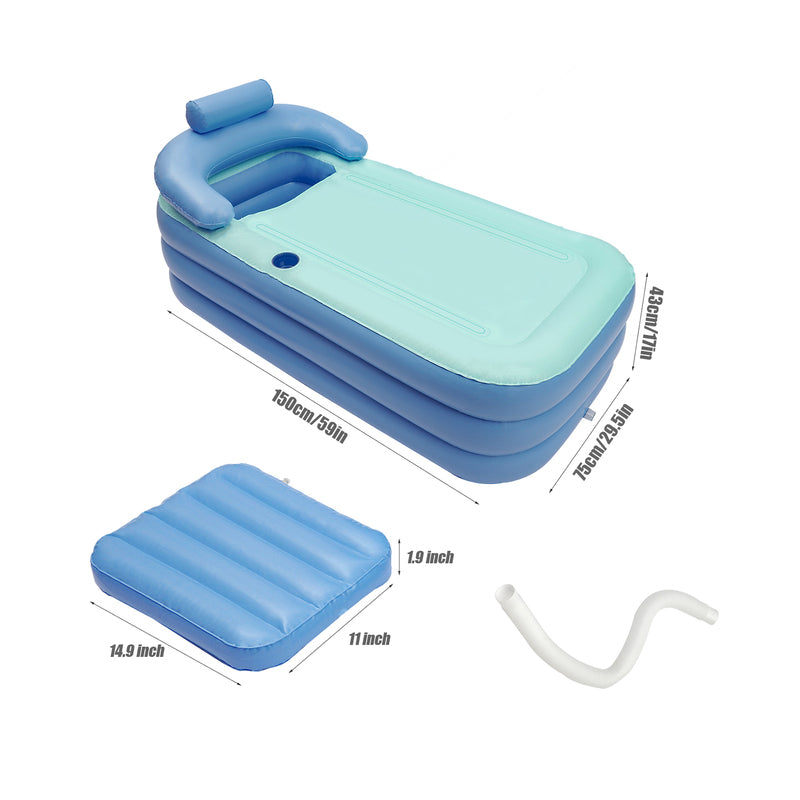 Lisslune | Collapsible Inflatable Foldable Portable Bath Tub for Adults