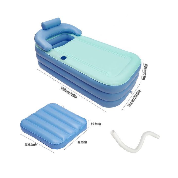 Lisslune | Collapsible Inflatable Foldable Portable Bath Tub for Adults