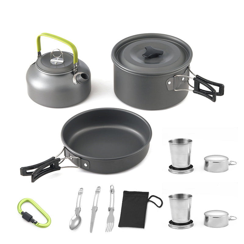 Lisslune | Camping Cooking Ware Stainless Steel Cookware Pots Set and Pans