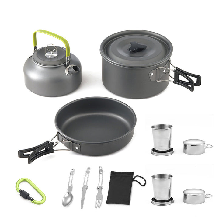 Lisslune | Camping Cooking Ware Stainless Steel Cookware Pots Set and Pans