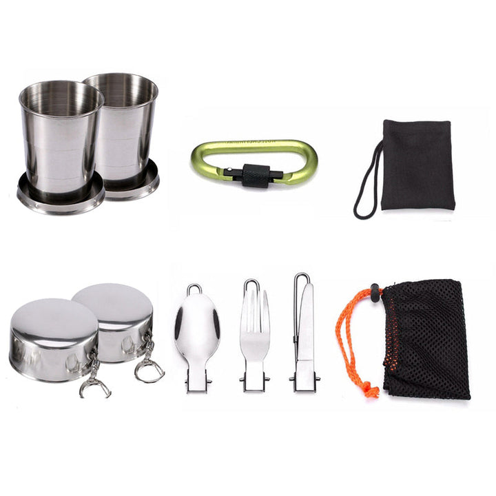 Lisslune | Camping Cooking Ware Stainless Steel Cookware Pots Set and Pans