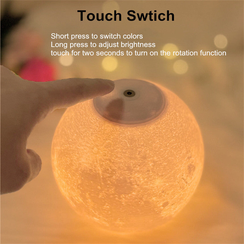 Lisslune | Levitating Illusion Color Option Rotating Magnetic Moon Lamp