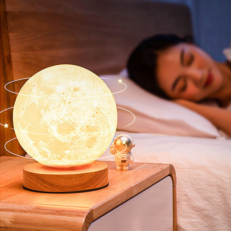Lisslune | Levitating Illusion Color Option Rotating Magnetic Moon Lamp