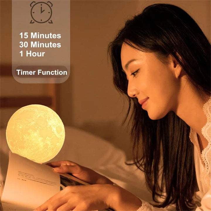 Lisslune | Levitating Illusion Color Option Rotating Magnetic Moon Lamp