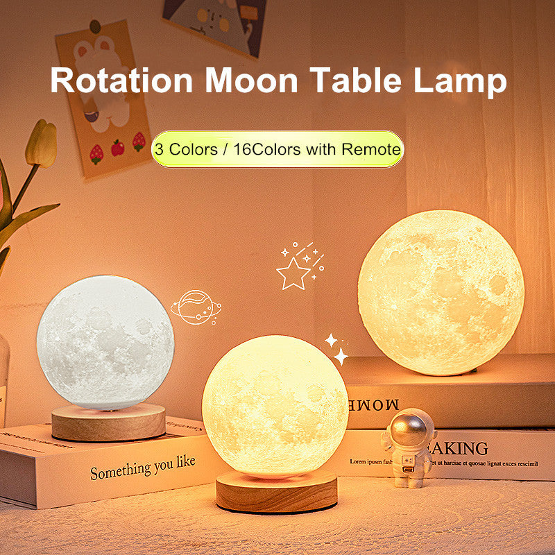 Lisslune | Levitating Illusion Color Option Rotating Magnetic Moon Lamp