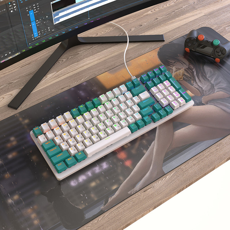 Lisslune | Mechanical Keyboard Gaming Russian Keyboard Retro Keycap