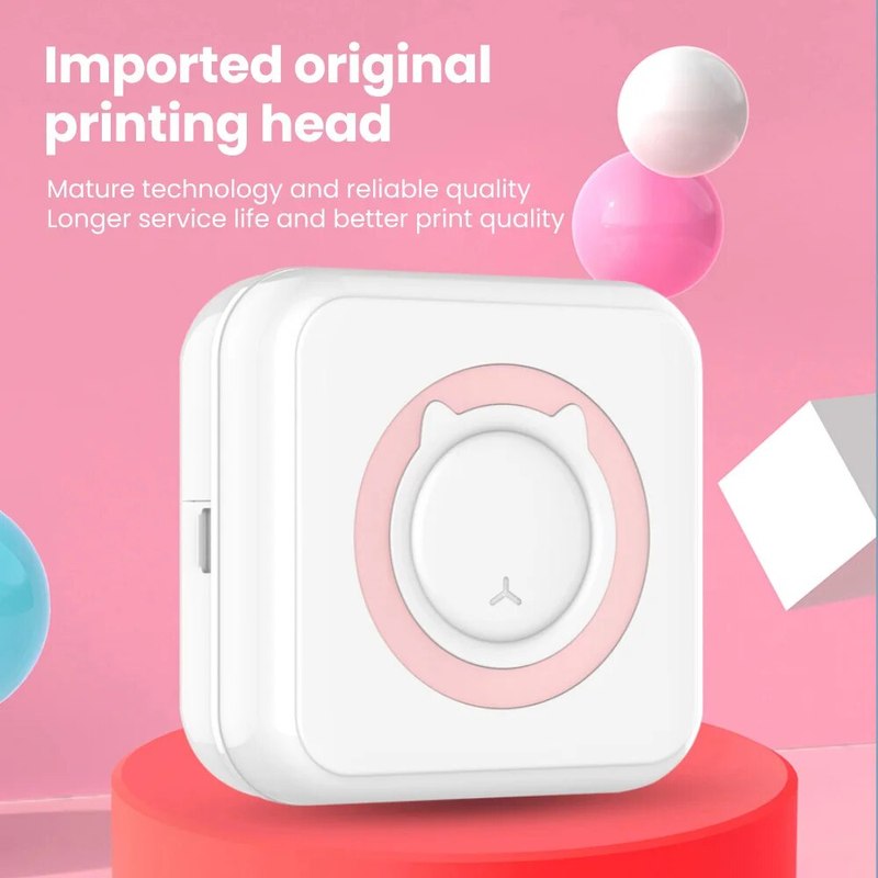 Lisslune | Mini Portable Mobile Phone to Photo Printer Instant Small Sticker Emoji Picture Thermal Bluetooth Connection
