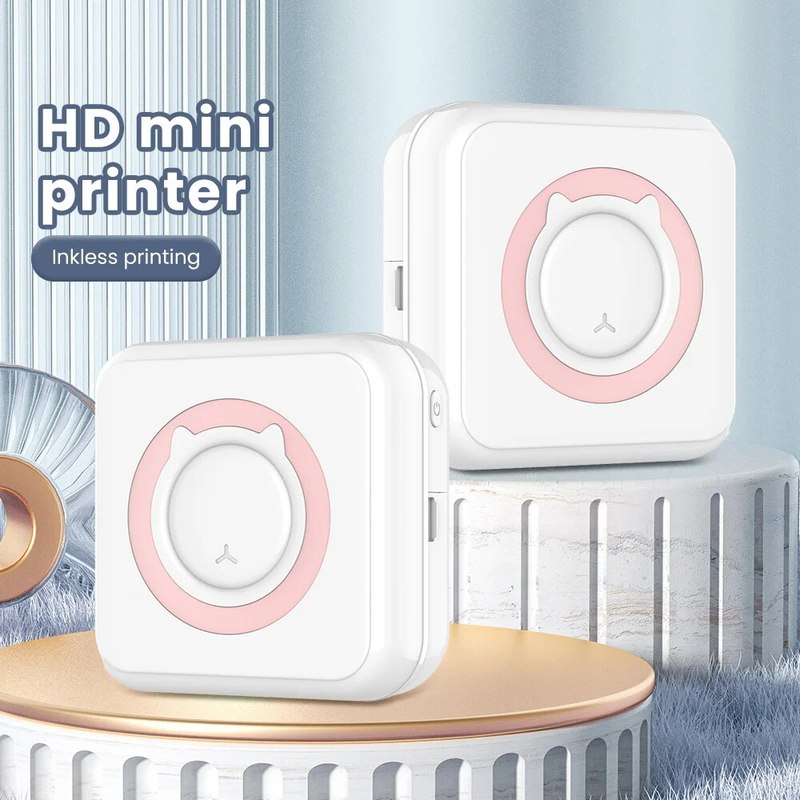 Lisslune | Mini Portable Mobile Phone to Photo Printer Instant Small Sticker Emoji Picture Thermal Bluetooth Connection