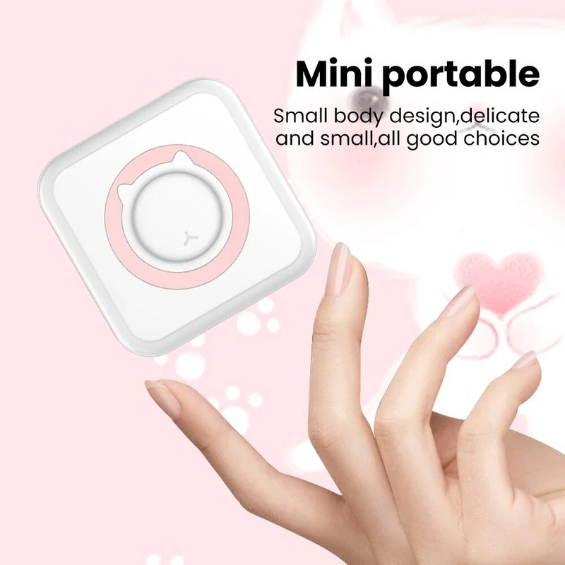 Lisslune | Mini Portable Mobile Phone to Photo Printer Instant Small Sticker Emoji Picture Thermal Bluetooth Connection