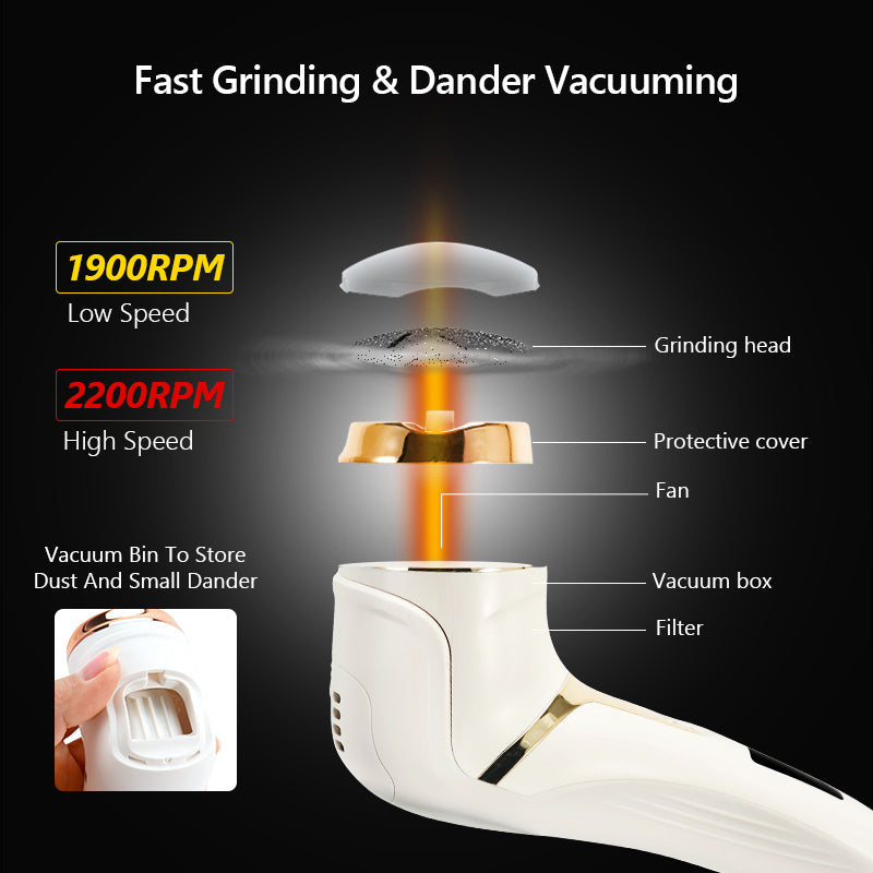 Lisslune | Electric Callus Remover Foot Corns Dead Skin Treatment Rechargeable Scraper Plumice Peel for Soft Toes