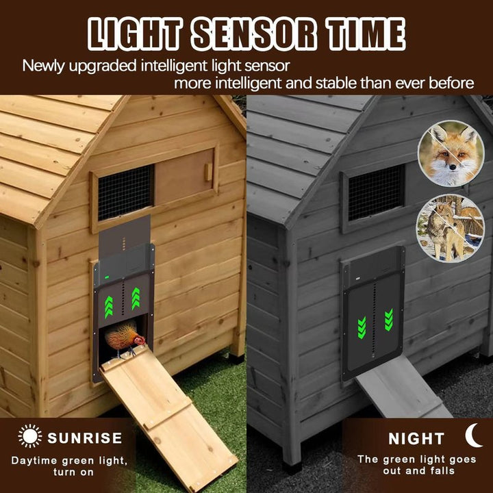 Lisslune | Automatic Chicken Pen Hen Coop Poultry Door Opener