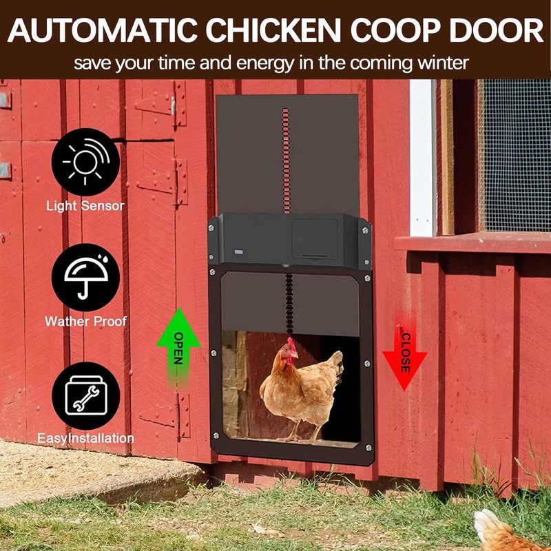Lisslune | Automatic Chicken Pen Hen Coop Poultry Door Opener