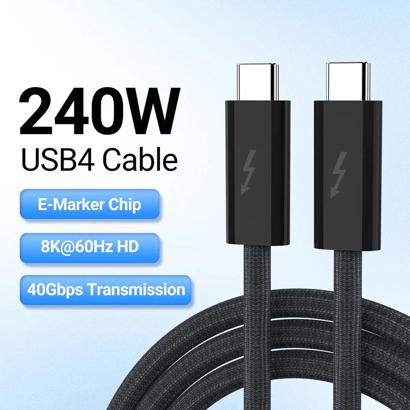 Lisslune | Thunderbolt USB Type C Connector Cool Running Thunderbolt4 Cable