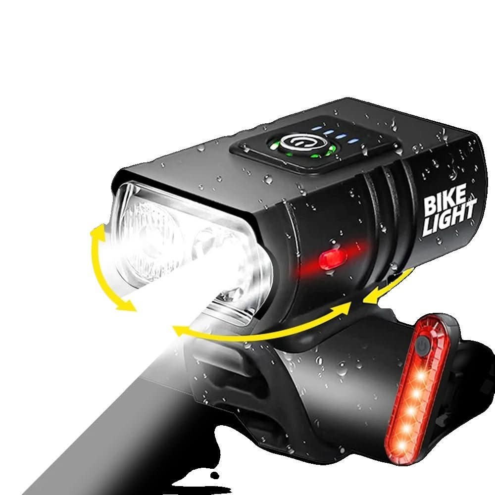 Lisslune | NightRay – LED bicycle light with USB charging & 1500 lumens for safe night rides