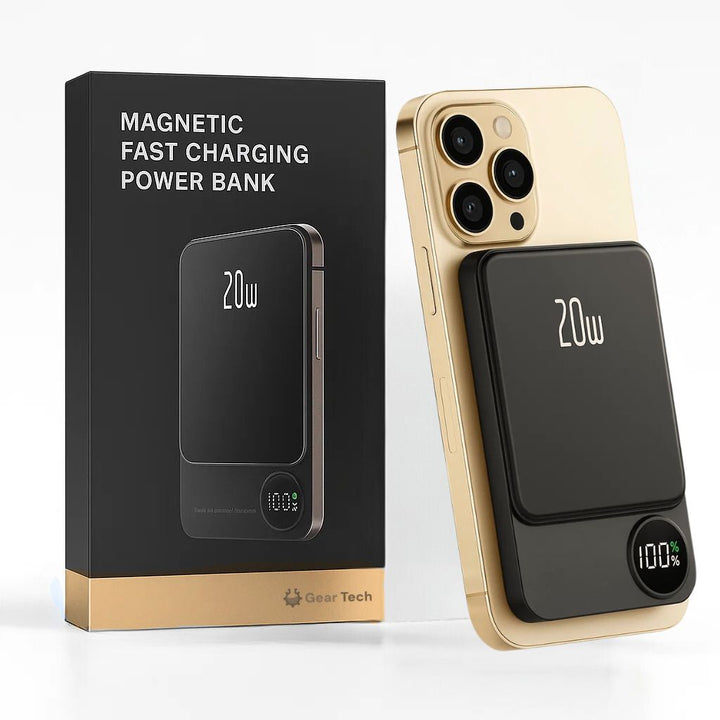 Lisslune | Sleek  Magnetic Fast Charging Power Bank – Wireless, High-Capacity Backup Battery for All Devices