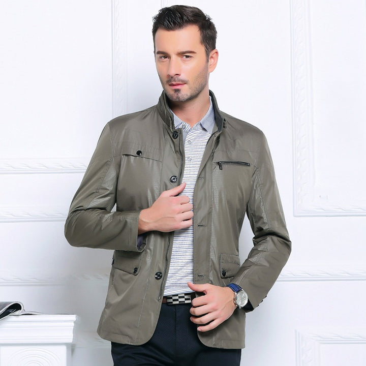 Men's Lightweight Casual Jacket with Zip Pocket Lisslune