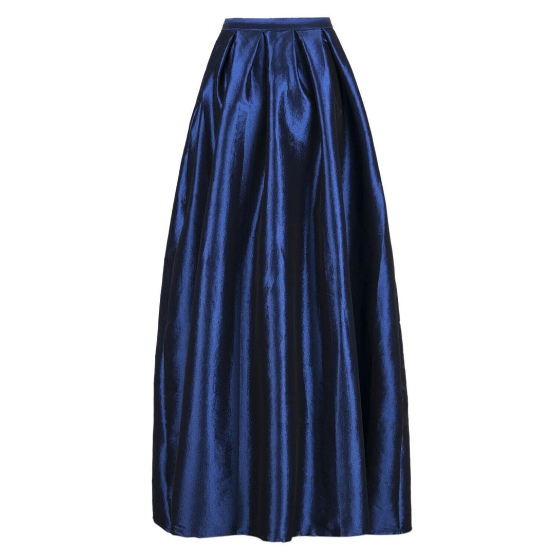 Women's maxi skirt made of shimmering satin with a wide cut Lisslune