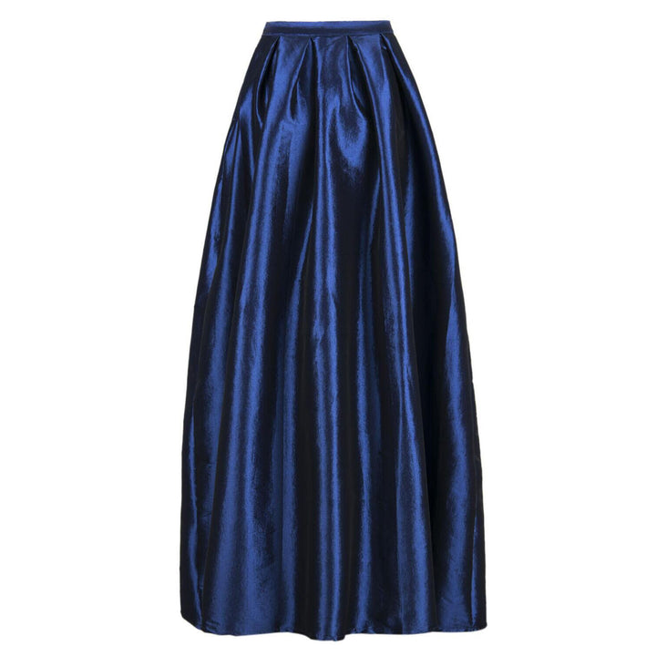 Women's maxi skirt made of shimmering satin with a wide cut Lisslune