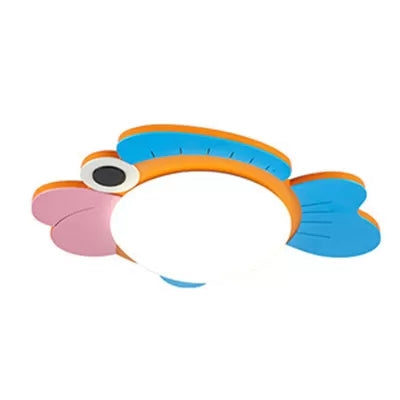 Skørter | Cartoon Fish Wall Lamp Wood and Acrylic LED Wall Lamp for Boys Girls Bedroom