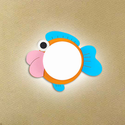 Skørter | Cartoon Fish Wall Lamp Wood and Acrylic LED Wall Lamp for Boys Girls Bedroom