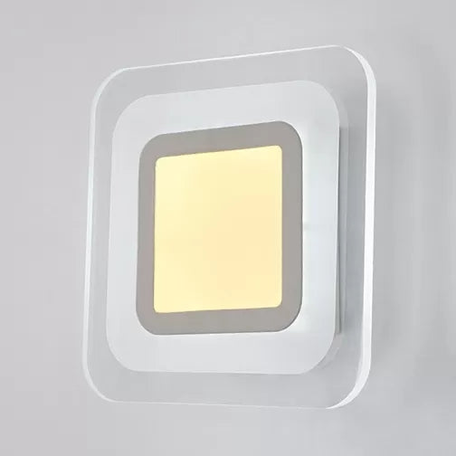 Skørter | White slim square LED wall-mounted Simple Style acrylic wall light for stairs