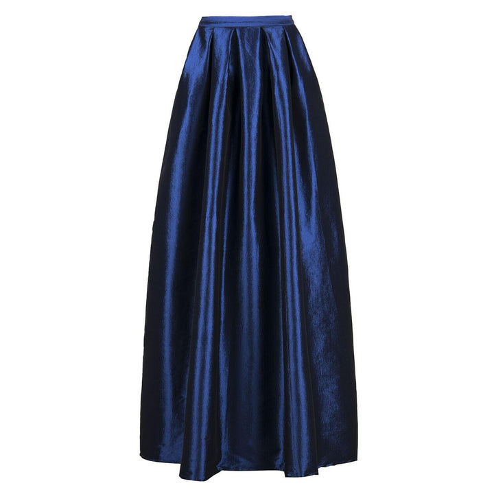 Women's maxi skirt made of shimmering satin with a wide cut Lisslune