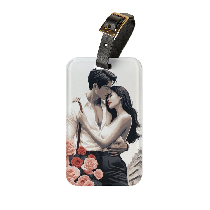 Lisslune | Smooth Adjustable Leather Luggage Tag: Your Stylish Travel Essential