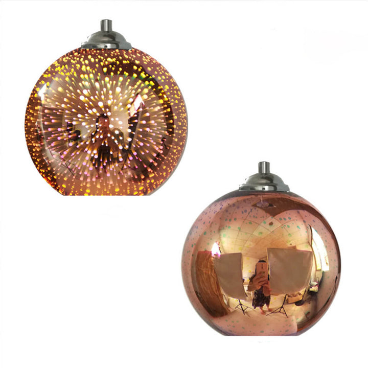 Lisslune | Modern creative 3D colorful firework glass 1-light dome pendant lamp