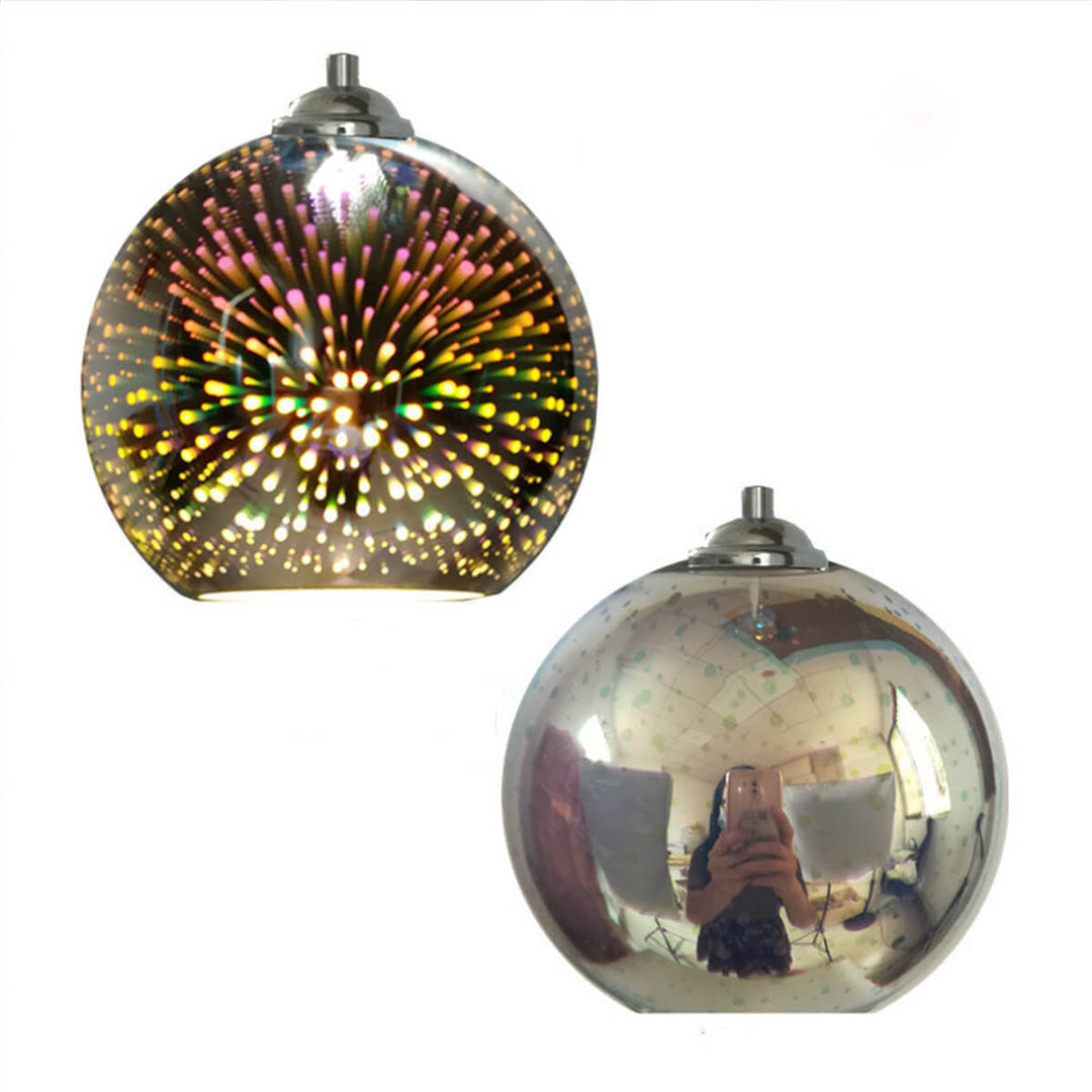 Lisslune | Modern creative 3D colorful firework glass 1-light dome pendant lamp