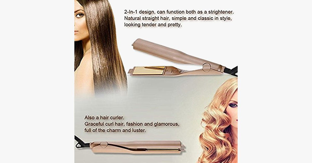 Lisslune | Pro 2-in-1 Hair Waver and Straightener
