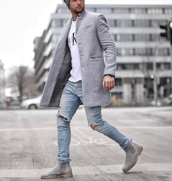 Men's elegant long coat Lisslune