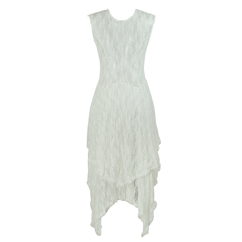 Ladies festive dress with voluminous skirt and sophisticated ruffle details
