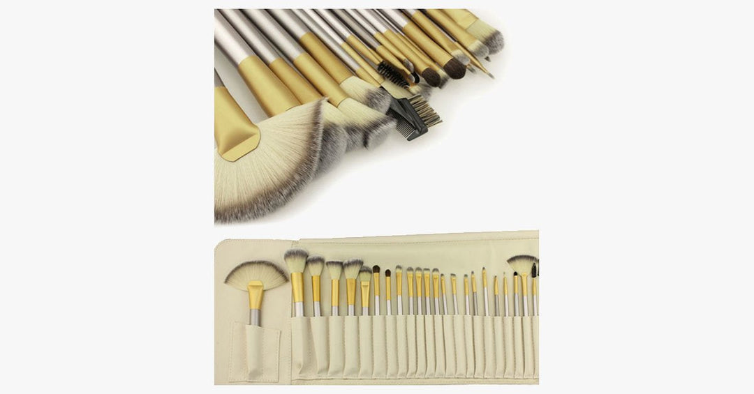 Lisslune | Crushed Mocha 24-piece Brush Set