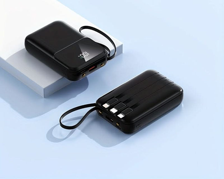 Lisslune | 10000mAh Portable Power Bank with Cables