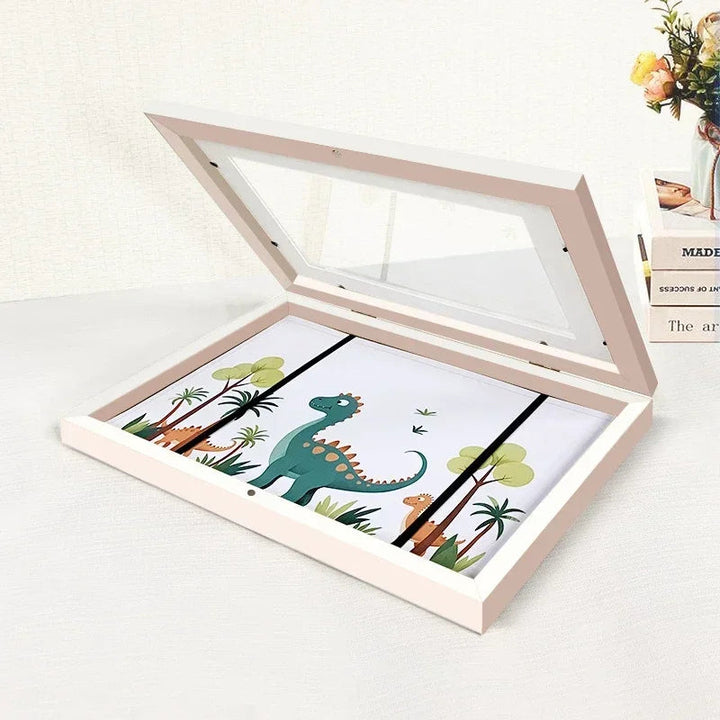 Lisslune | Magnetic Wooden Kids Easy Open Art Frame