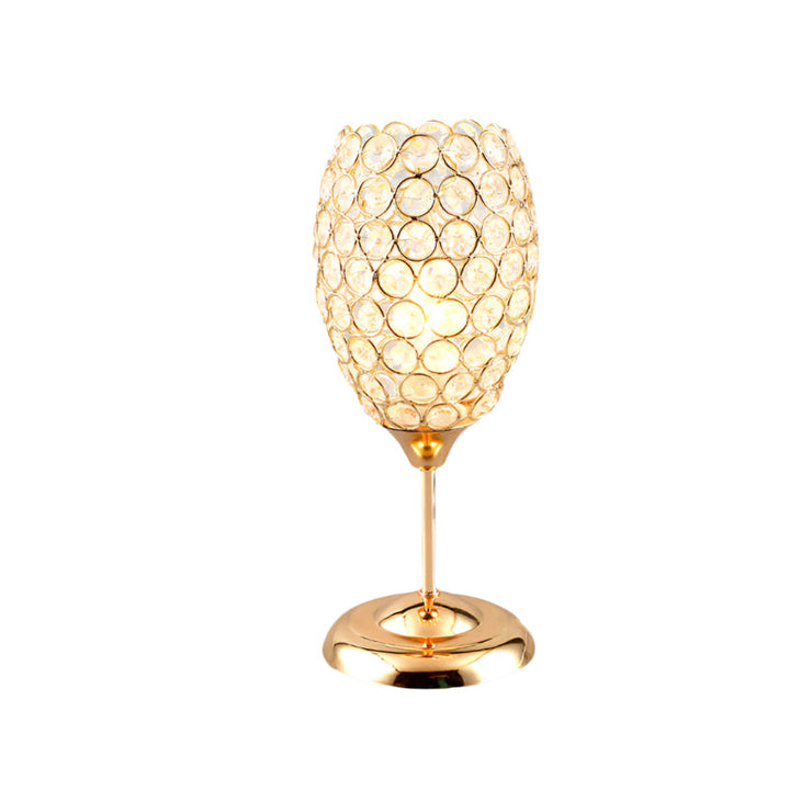 Lisslune | LumiCup Crystal Accent Lamp – Elegant head-shaped bedside lamp for luxurious interiors