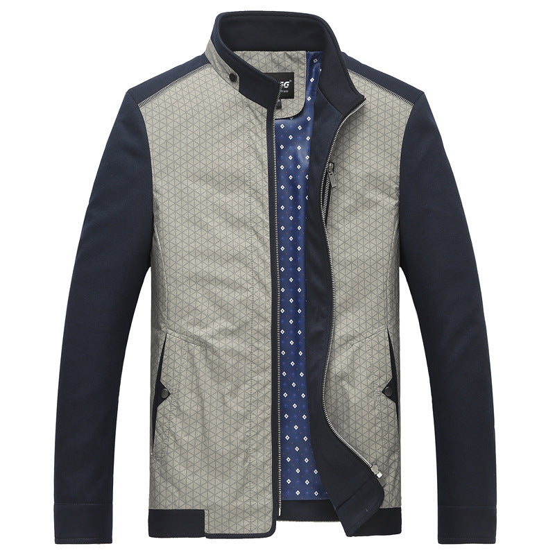 Men's leisure jacket with interior geometric pattern Lisslune