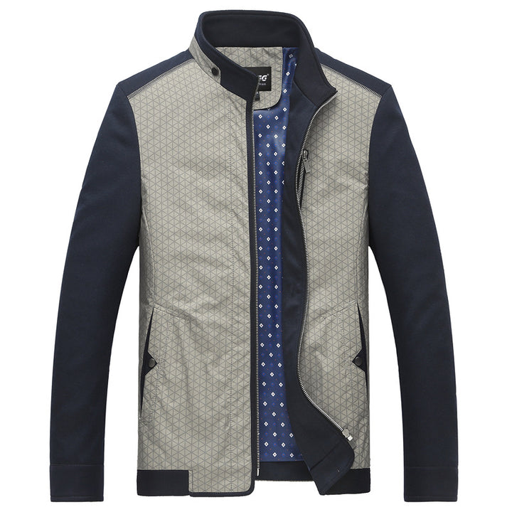 Men's leisure jacket with interior geometric pattern Lisslune
