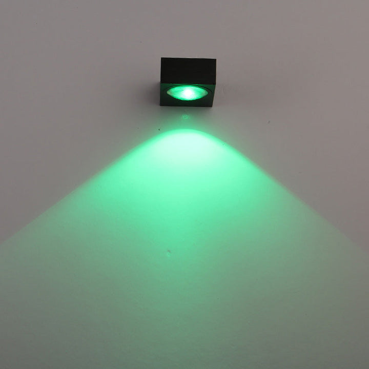 Lisslune | Aluminum Rectangle RGB Wall Lighting Simple Black/Brushed Silver Single/Dual-Sided LED Wall Mounted Light for Corridor