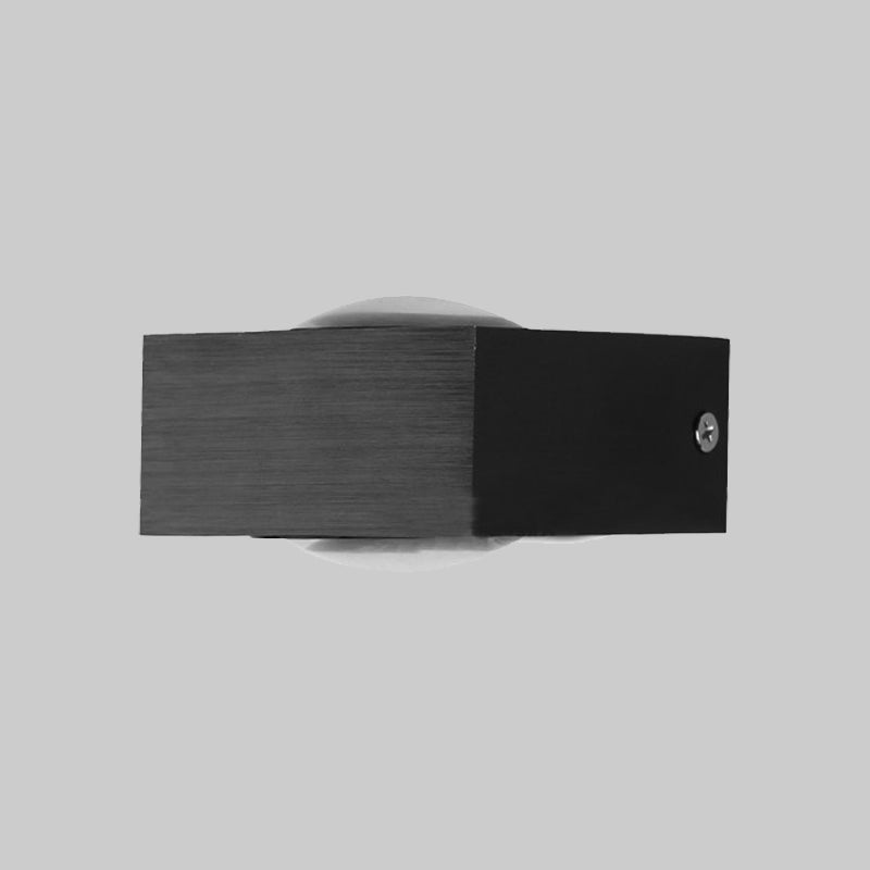 Lisslune | Aluminum Rectangle RGB Wall Lighting Simple Black/Brushed Silver Single/Dual-Sided LED Wall Mounted Light for Corridor