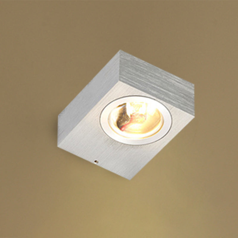 Lisslune | Aluminum Rectangle RGB Wall Lighting Simple Black/Brushed Silver Single/Dual-Sided LED Wall Mounted Light for Corridor