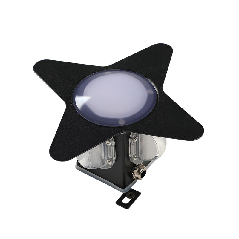 Lisslune | Petals Outdoor Wall Mounted Lamp Metallic Modern RGB Color Changing LED Wall Lamp in Black