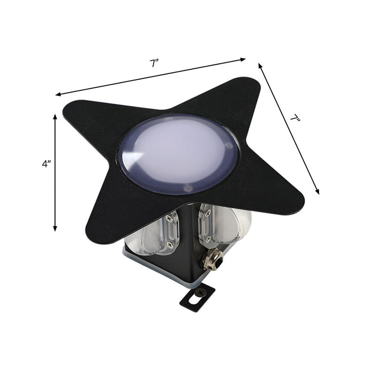 Lisslune | Petals Outdoor Wall Mounted Lamp Metallic Modern RGB Color Changing LED Wall Lamp in Black